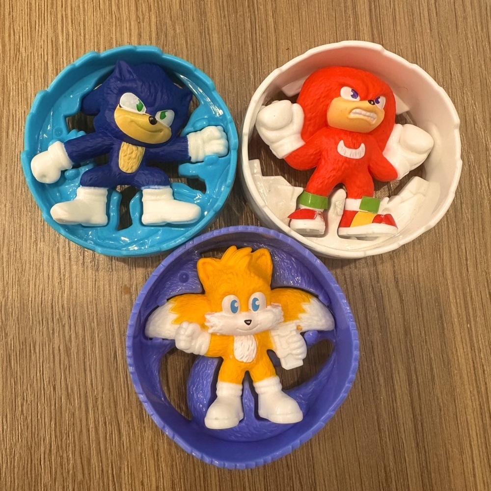 Sonic the Hedgehog McDonald's Happy Meal toys set of 3